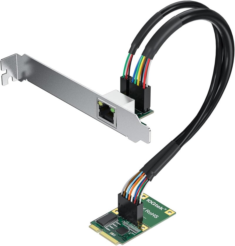 HYFIBER H!Fiber Mini PCIe 2.5G Ethernet Network Card, Realtek RTL8125 Controller, 10/100/1000/2500 Mbps Single RJ45 Port, 2.5Gb NIC with LED Light and 0.98ft Cable, Mini Pice Interface, not for M.2 - Image 3